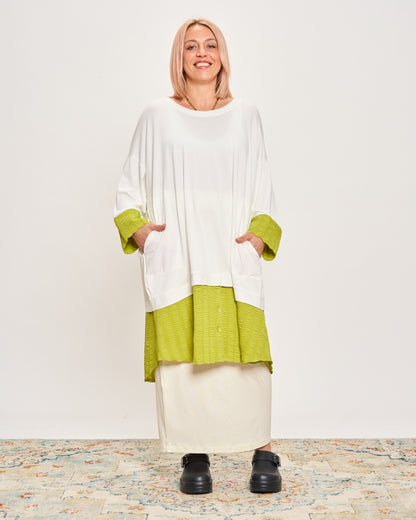 Oversized Sweatshirt with Embossed Appliqués