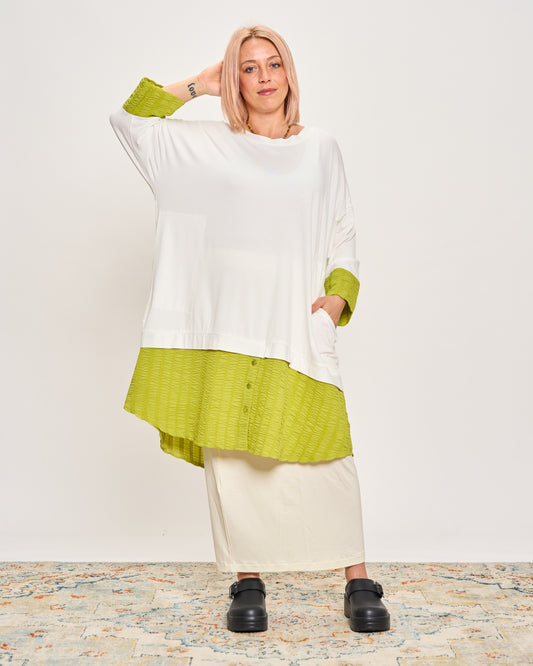 Maxi Maglia con Applicazioni Goffrate