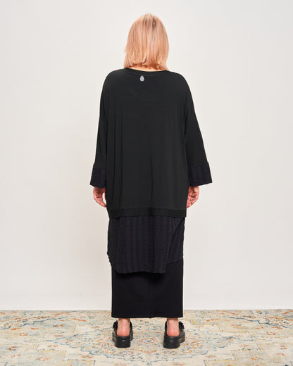 Oversized Sweatshirt with Embossed Appliqués