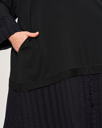 Oversized Sweatshirt with Embossed Appliqués