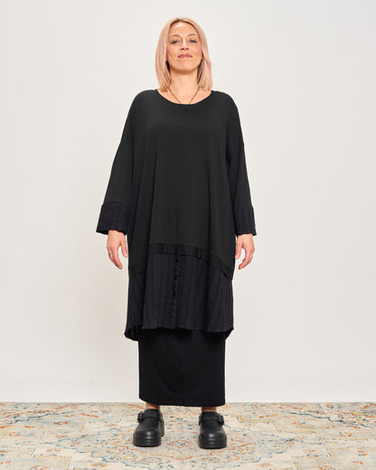 Oversized Sweatshirt with Embossed Appliqués