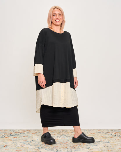 Oversized Sweatshirt with Embossed Appliqués