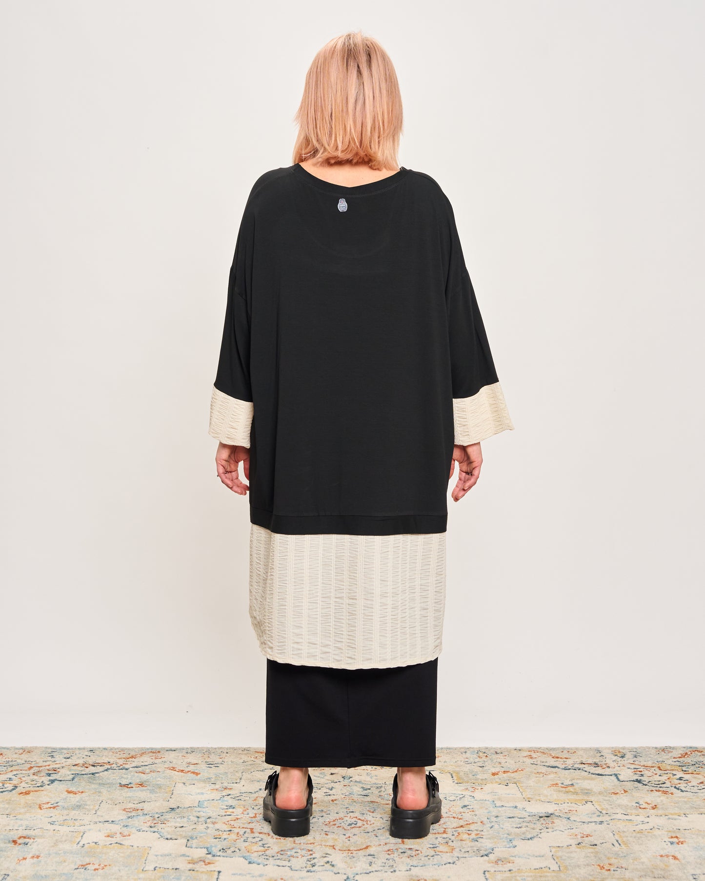 Oversized Sweatshirt with Embossed Appliqués