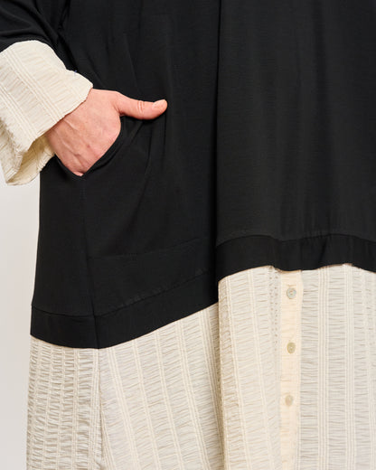 Oversized Sweatshirt with Embossed Appliqués