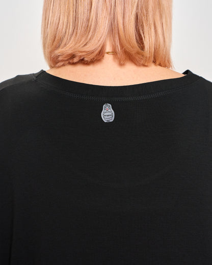Oversized Sweatshirt with Embossed Appliqués