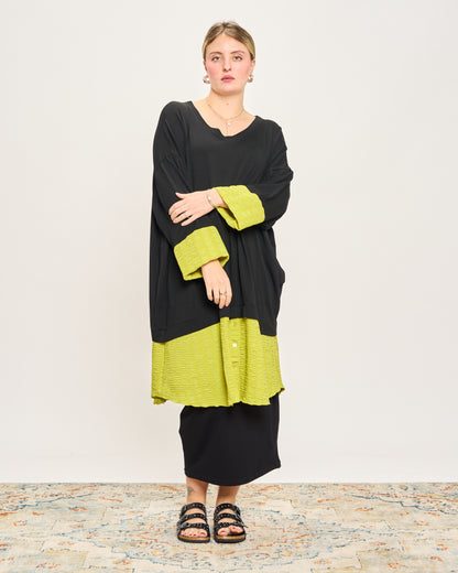 Oversized Sweatshirt with Embossed Appliqués