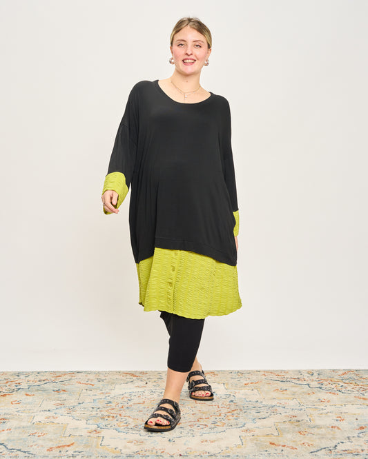 Maxi Maglia con Applicazioni Goffrate