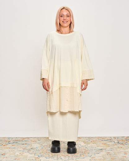 Oversized Sweatshirt with Embossed Appliqués