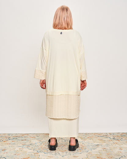 Oversized Sweatshirt with Embossed Appliqués