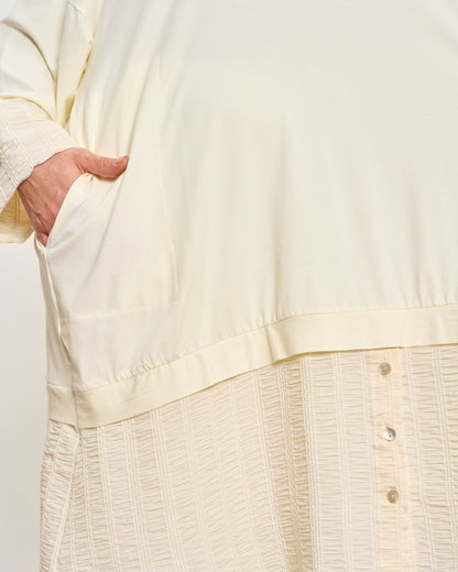 Oversized Sweatshirt with Embossed Appliqués