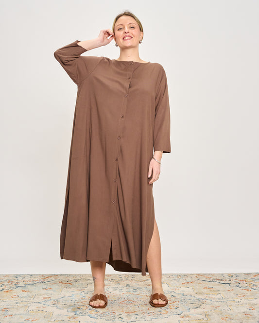 Vestito-Camicia in Tinta Unita