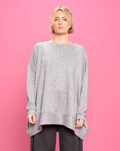 Maxi Blouse in Melange Knitwear