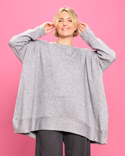 Maxi Blouse in Melange Knitwear