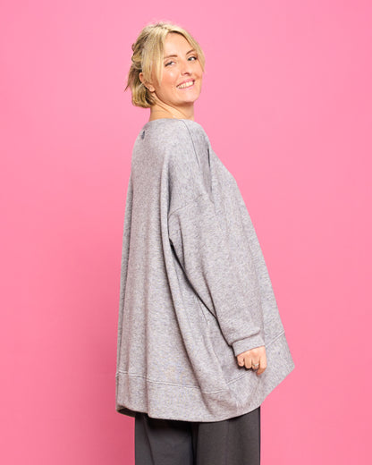 Maxi Blouse in Melange Knitwear