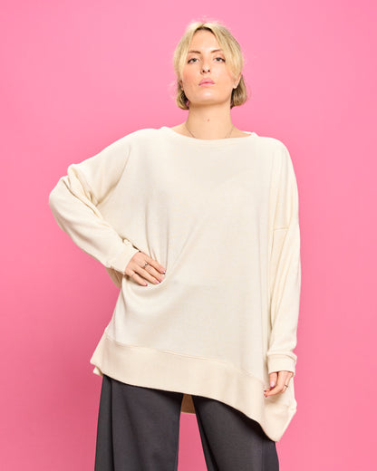 Maxi Blouse in Melange Knitwear