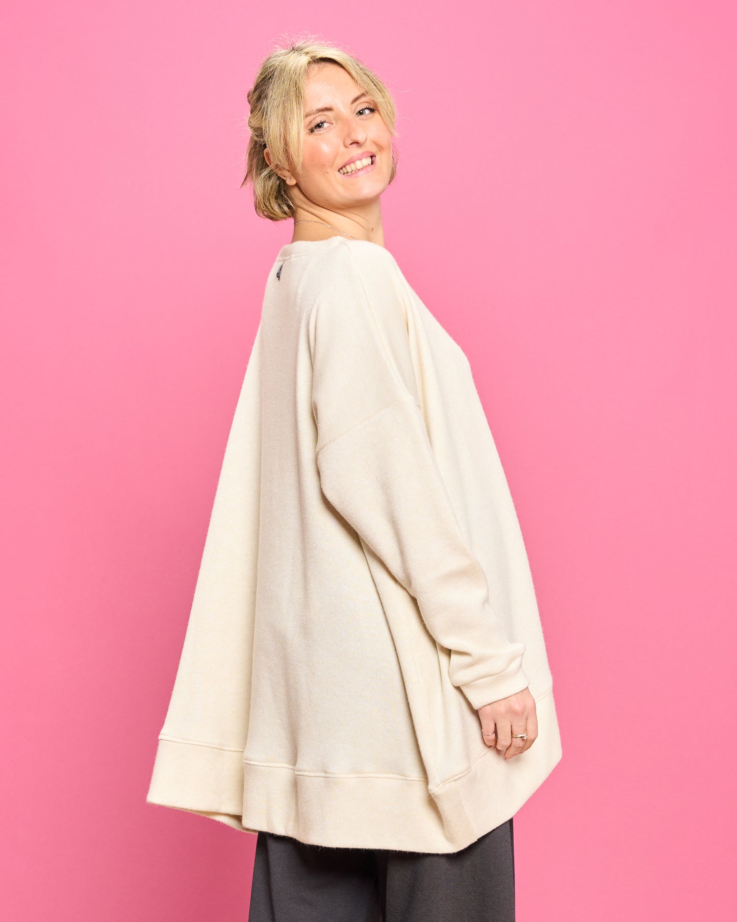 Maxi Blouse in Melange Knitwear