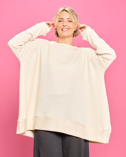 Maxi Blouse in Melange Knitwear