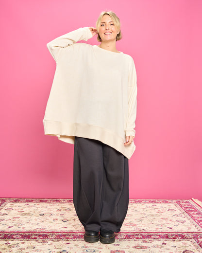 Maxi Blouse in Melange Knitwear