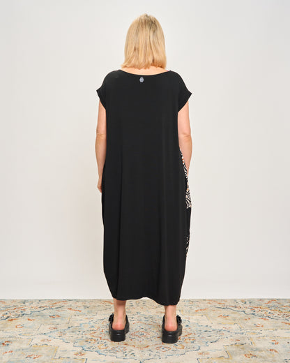 Long Dress with Patterned Patchwork