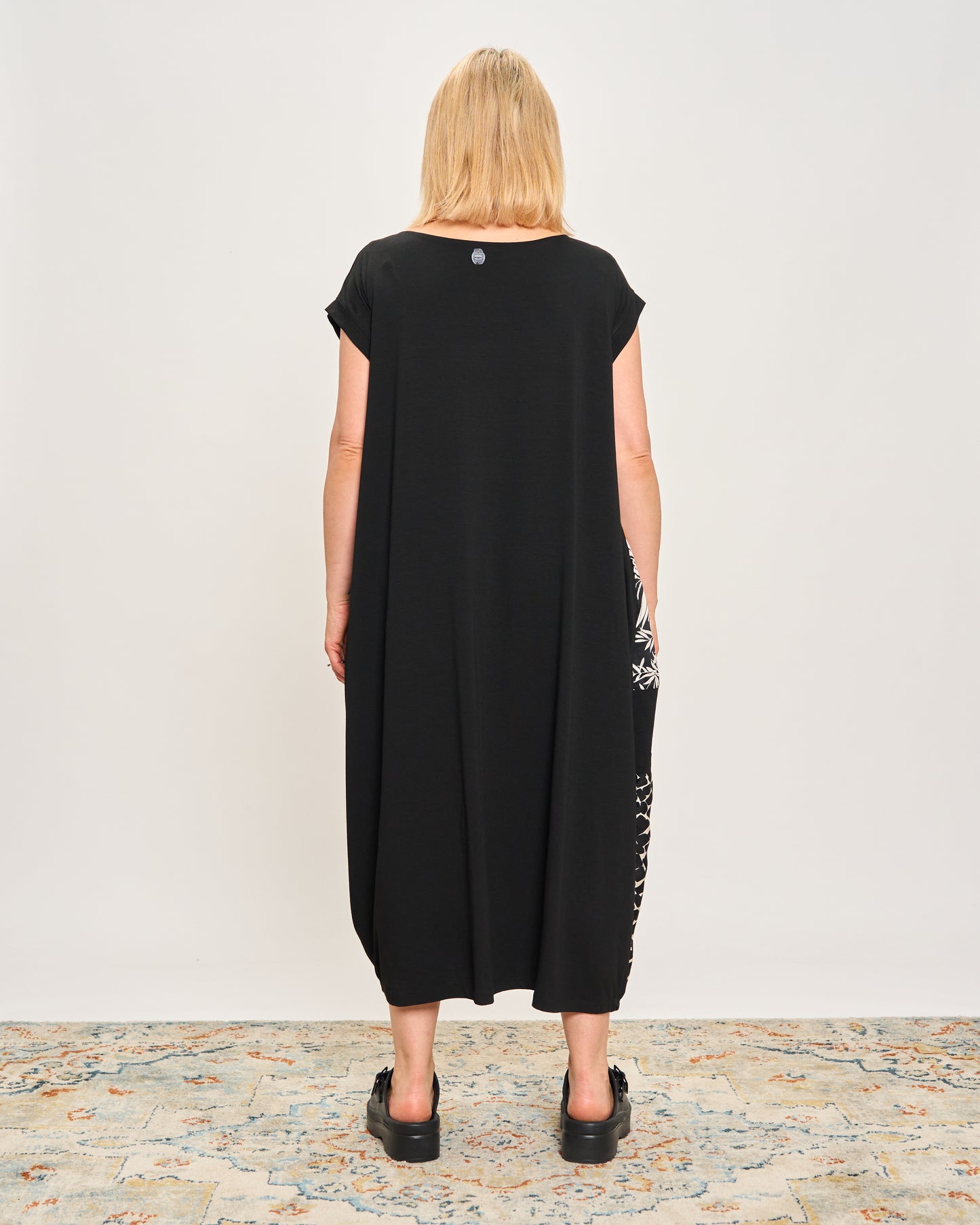 Long Dress with Patterned Patchwork