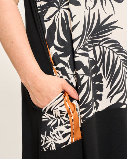 Long Dress with Patterned Patchwork