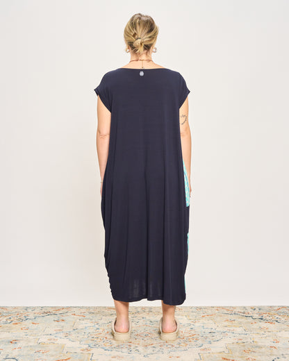 Long Dress with Patterned Patchwork