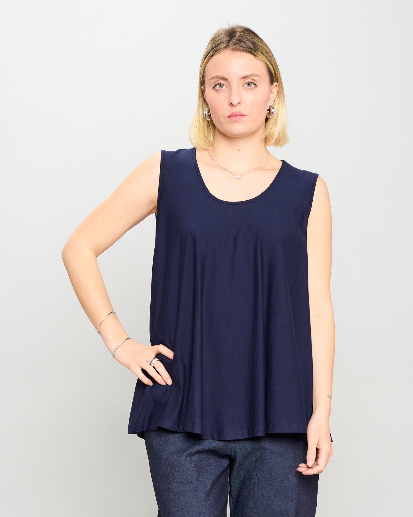 Colored Viscose Flared Top