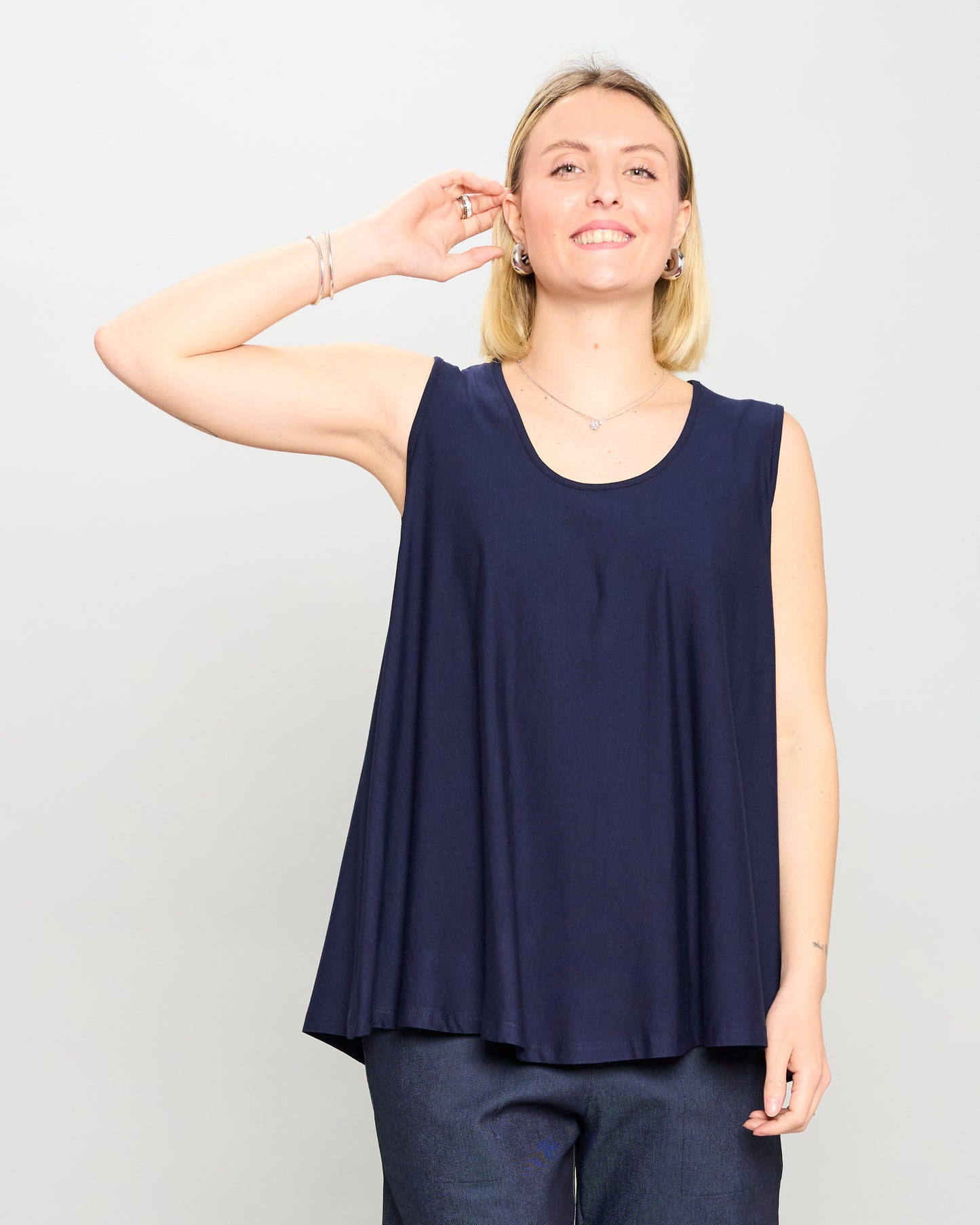 Colored Viscose Flared Top