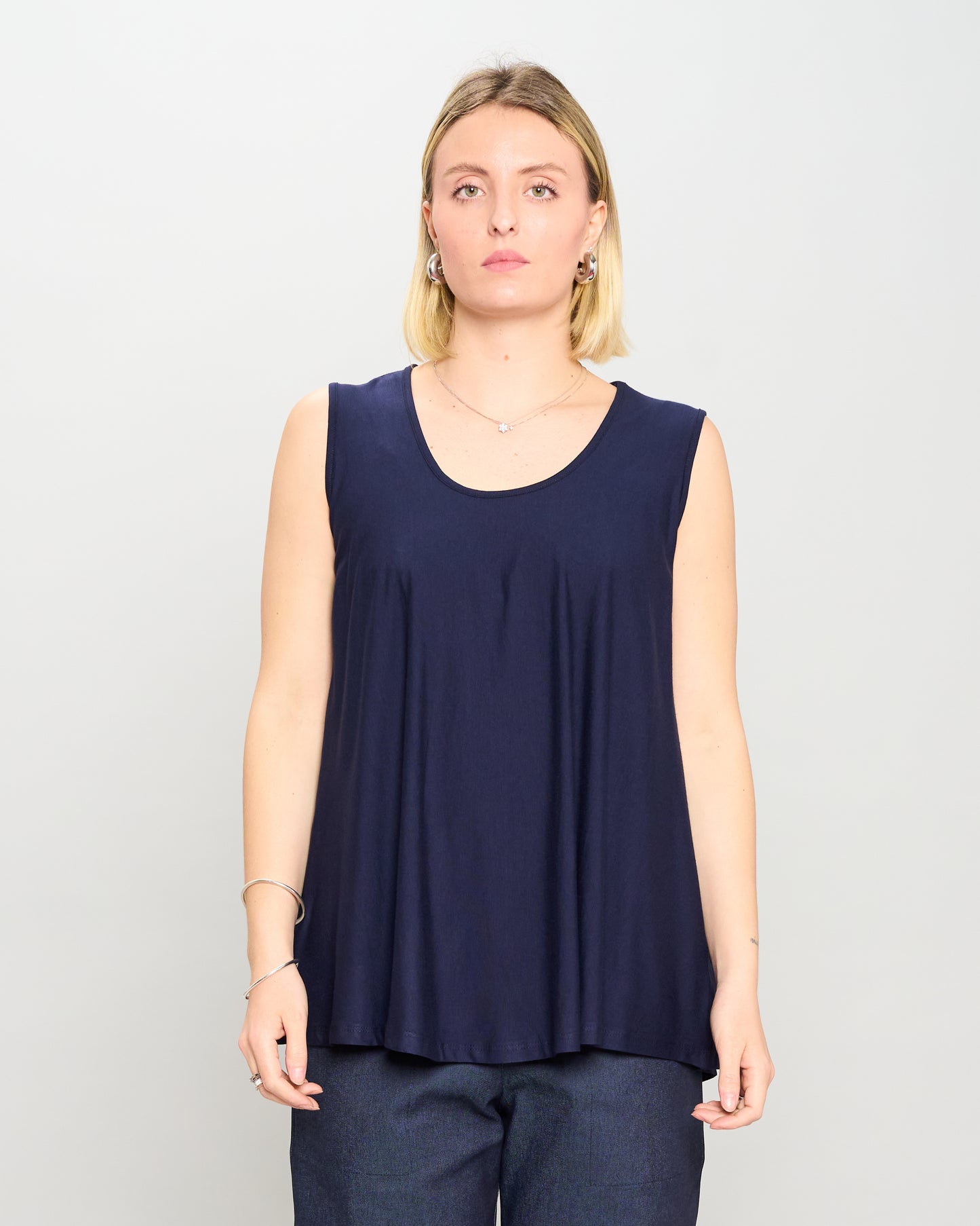 Colored Viscose Flared Top