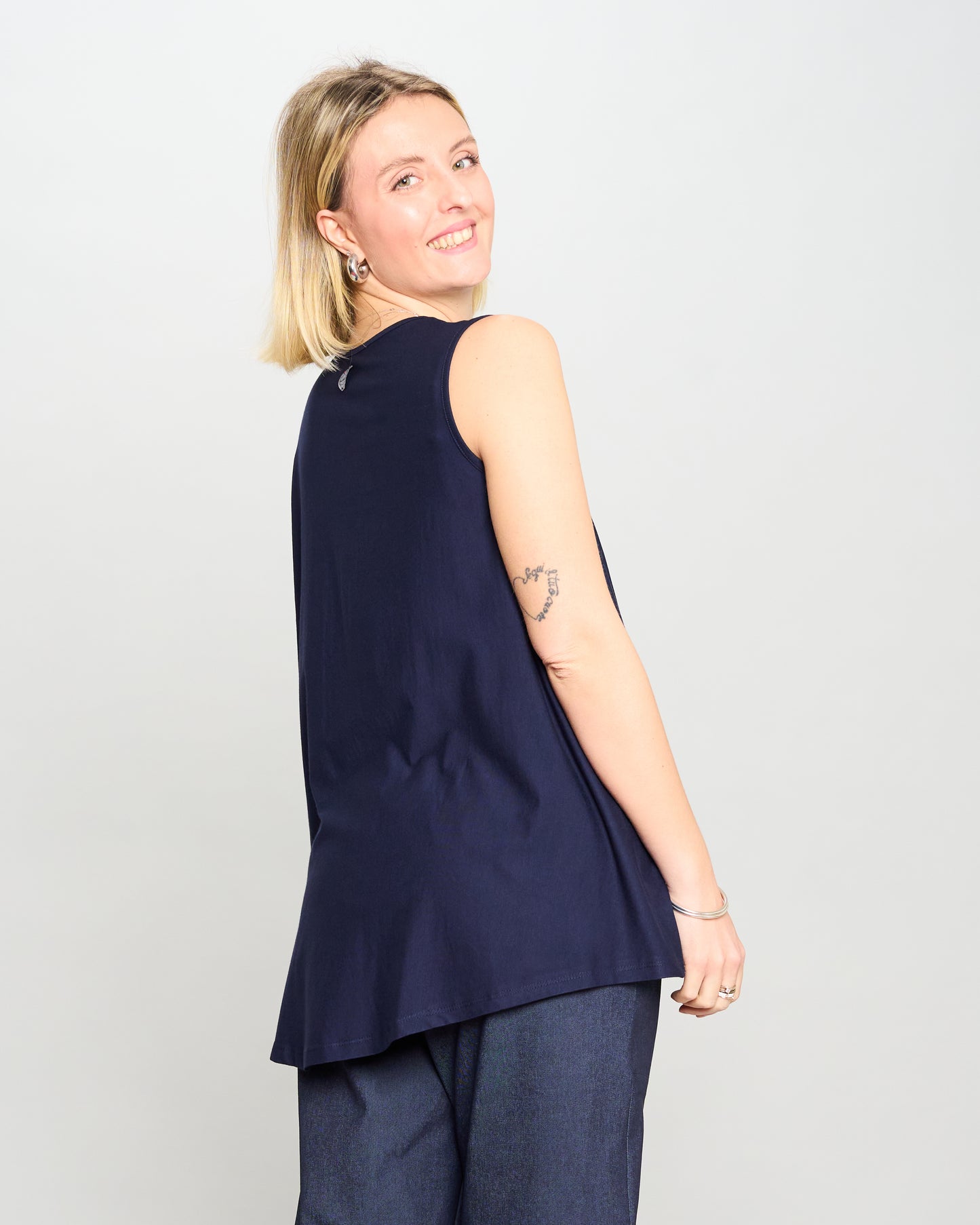 Colored Viscose Flared Top