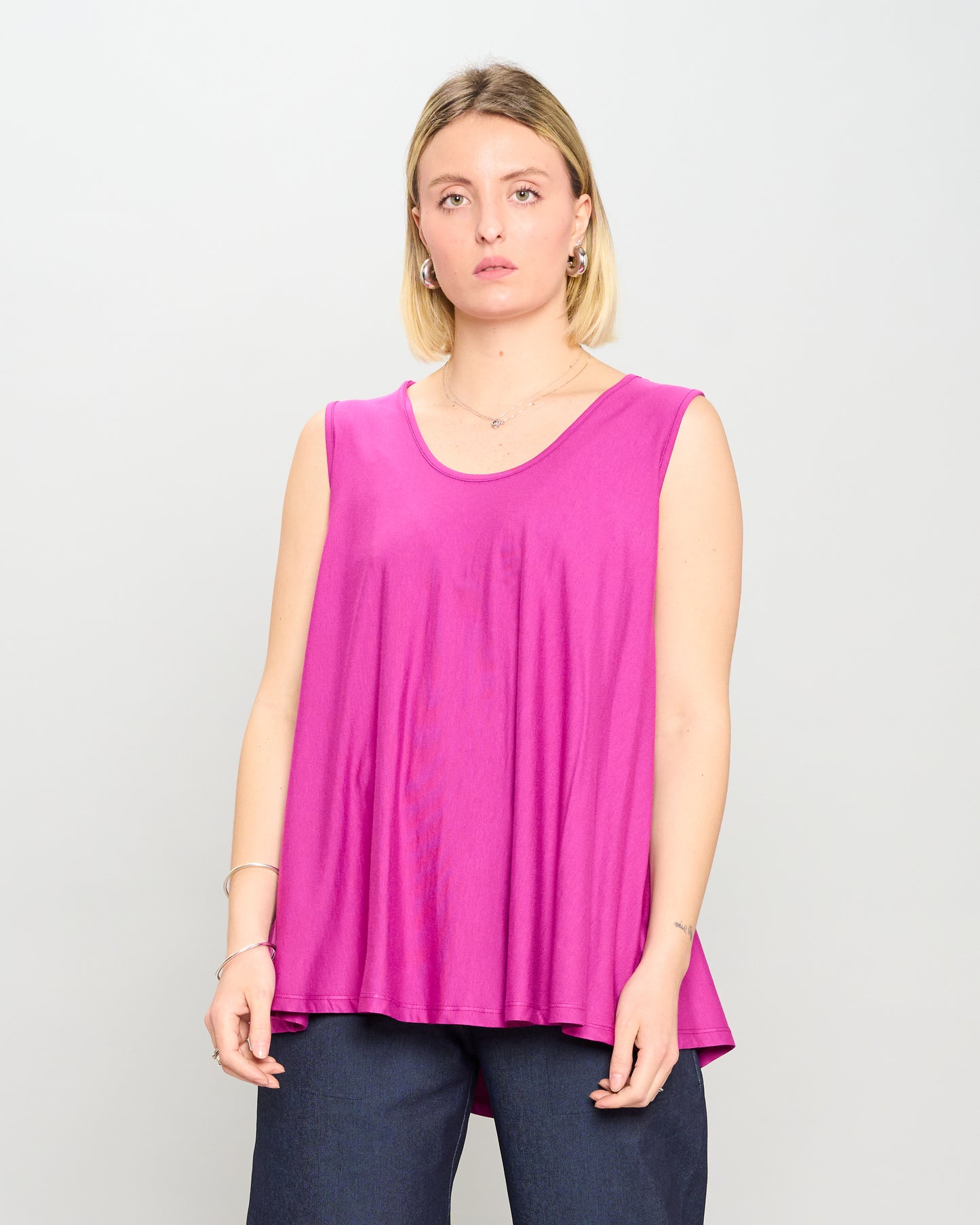 Colored Viscose Flared Top