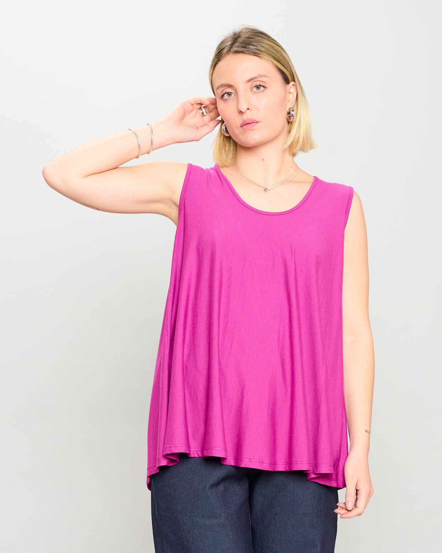 Colored Viscose Flared Top