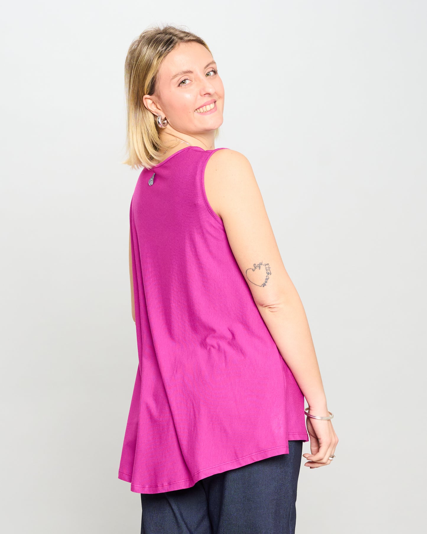 Colored Viscose Flared Top
