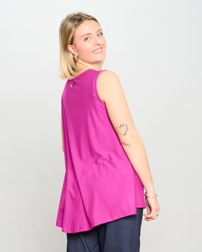 Colored Viscose Flared Top