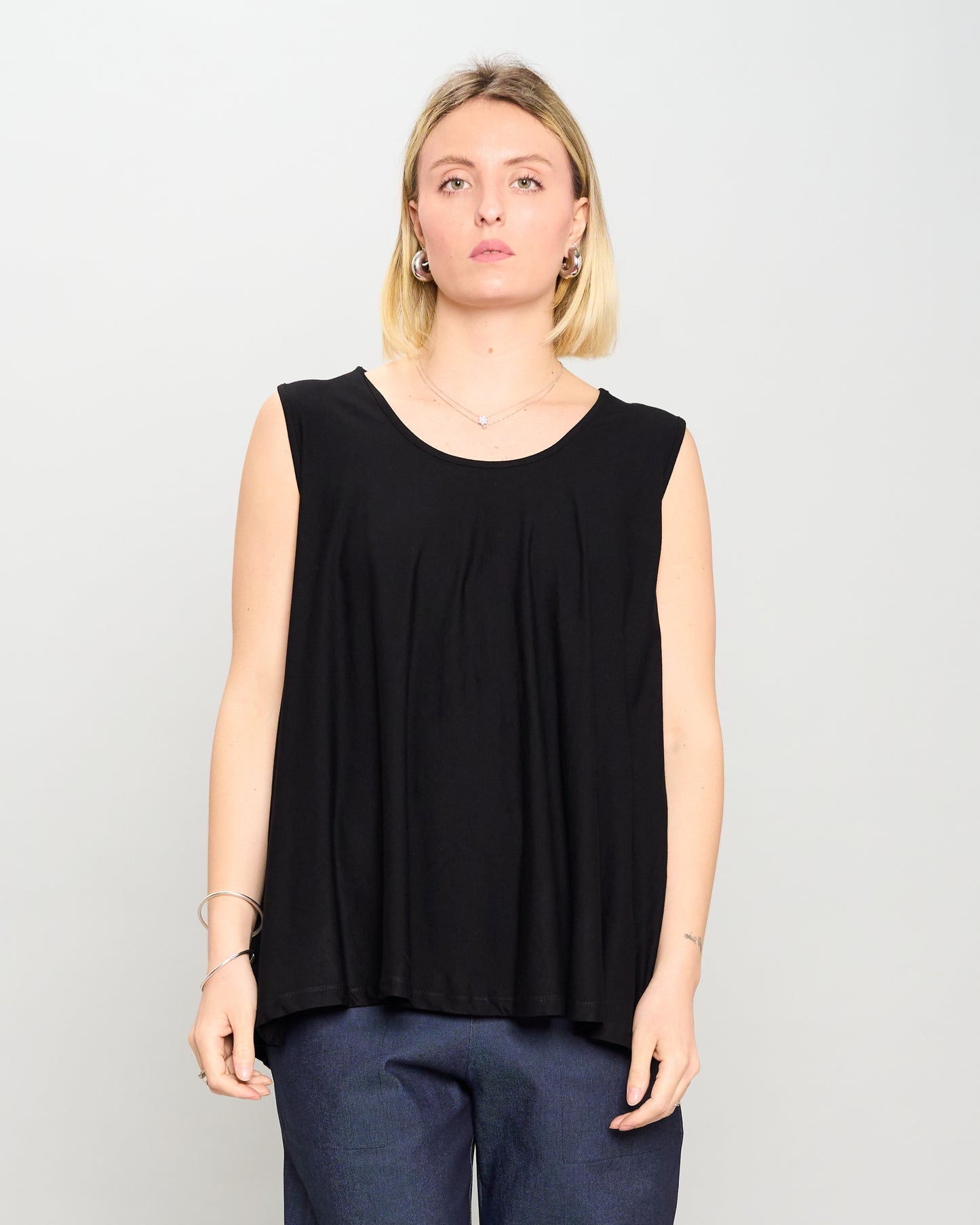 Colored Viscose Flared Top