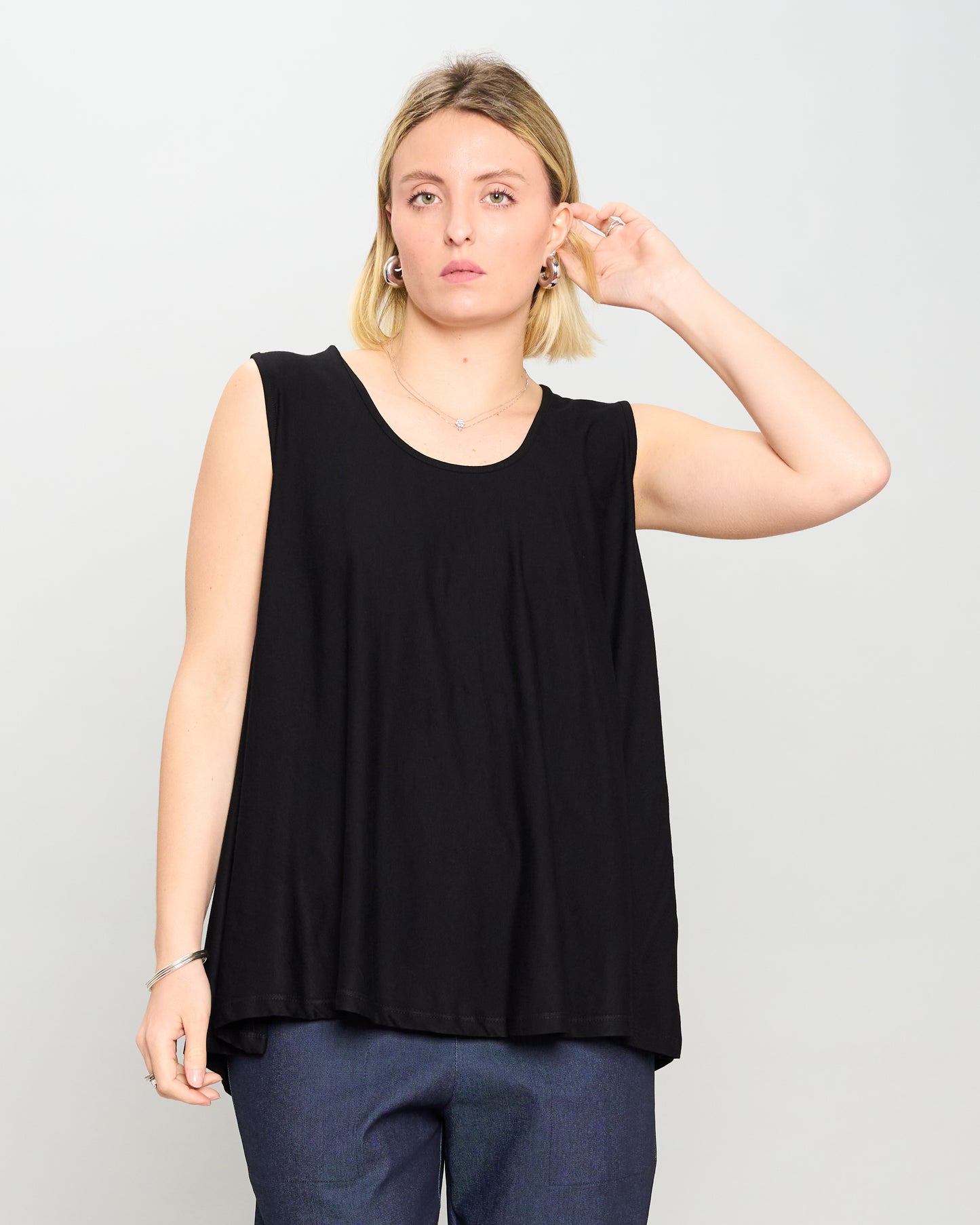 Colored Viscose Flared Top