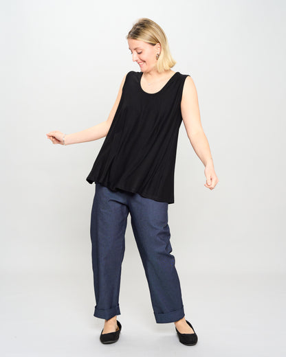 Colored Viscose Flared Top