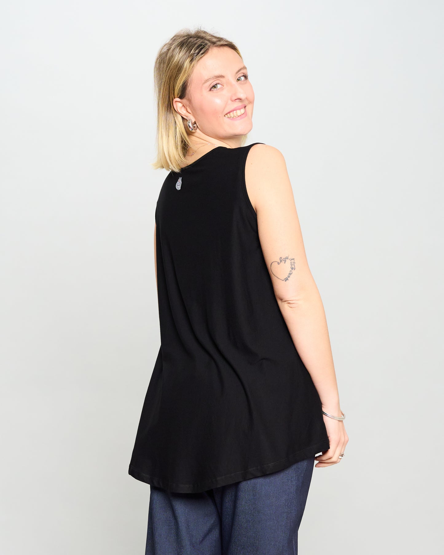Colored Viscose Flared Top