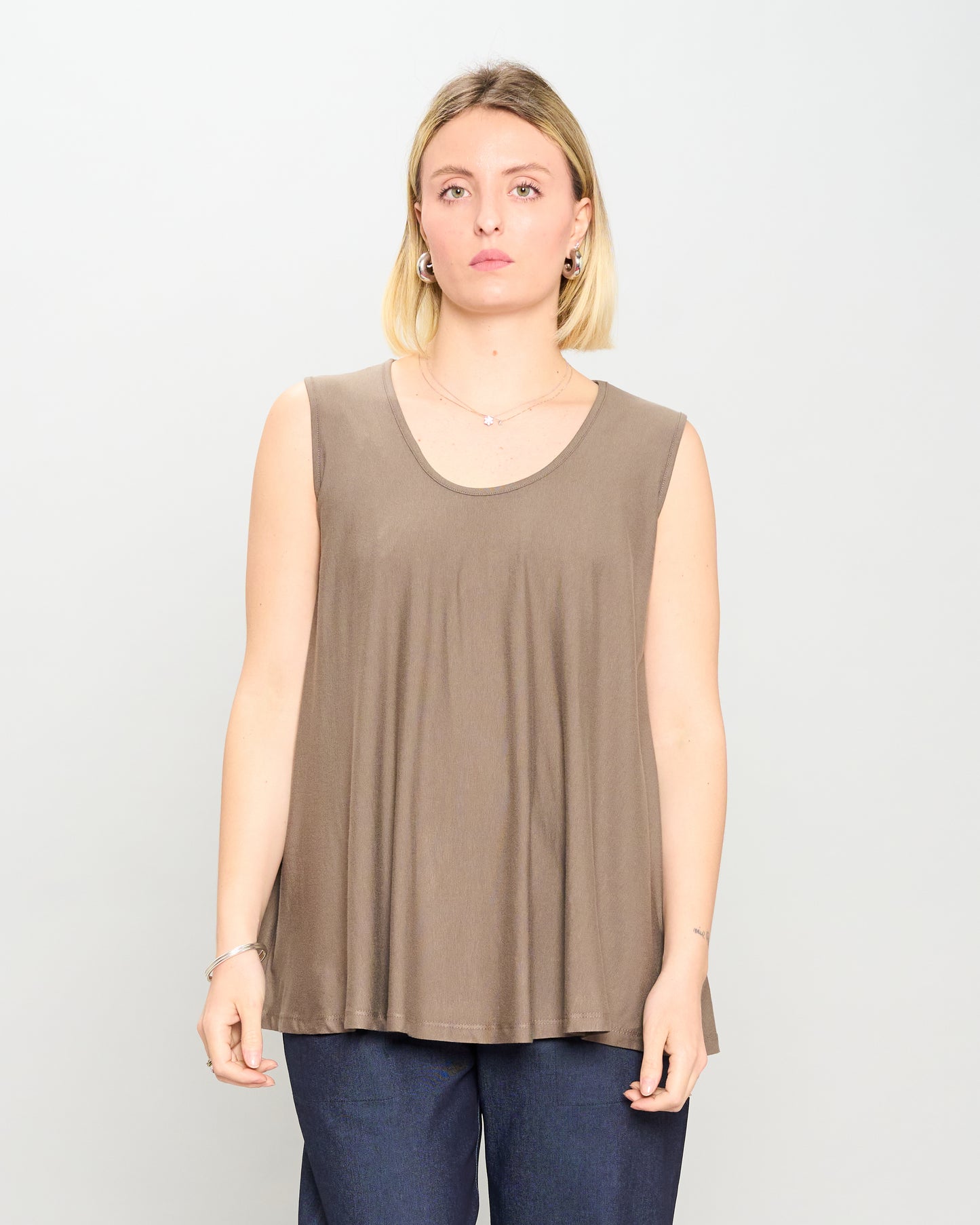 Colored Viscose Flared Top