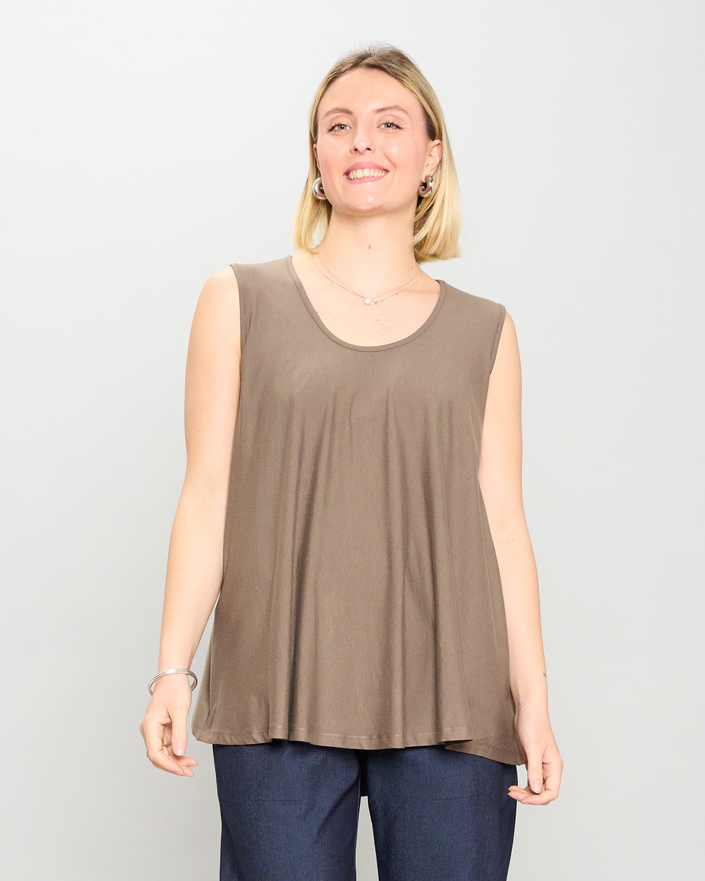 Colored Viscose Flared Top