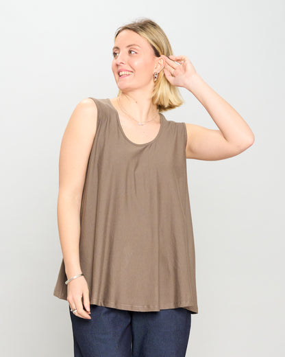 Colored Viscose Flared Top