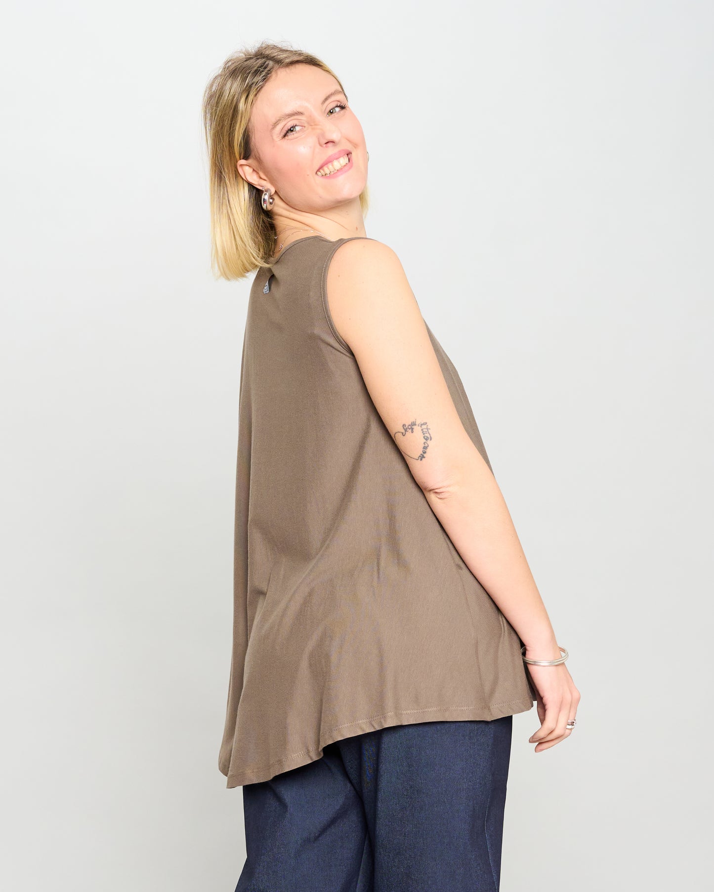 Colored Viscose Flared Top