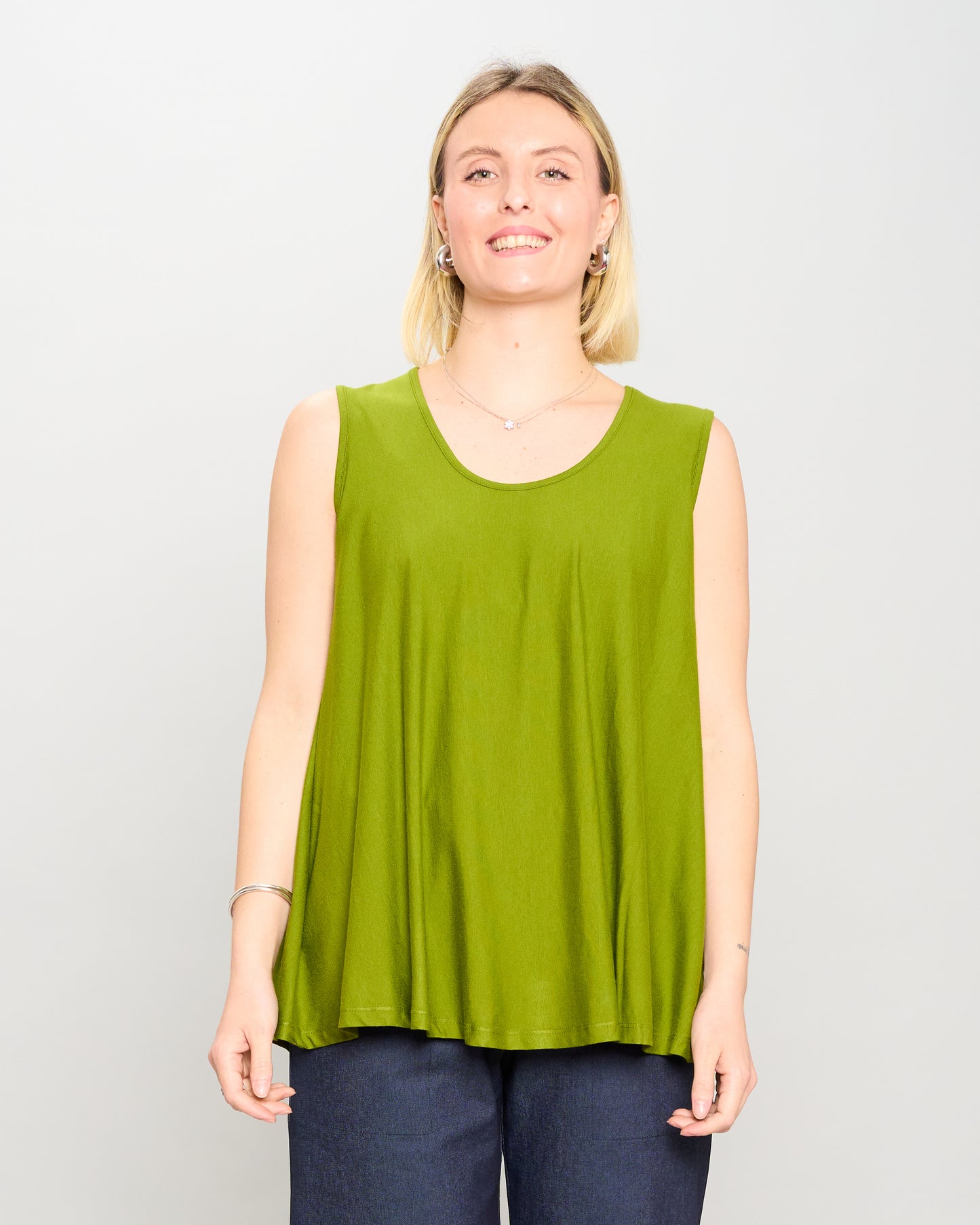 Colored Viscose Flared Top