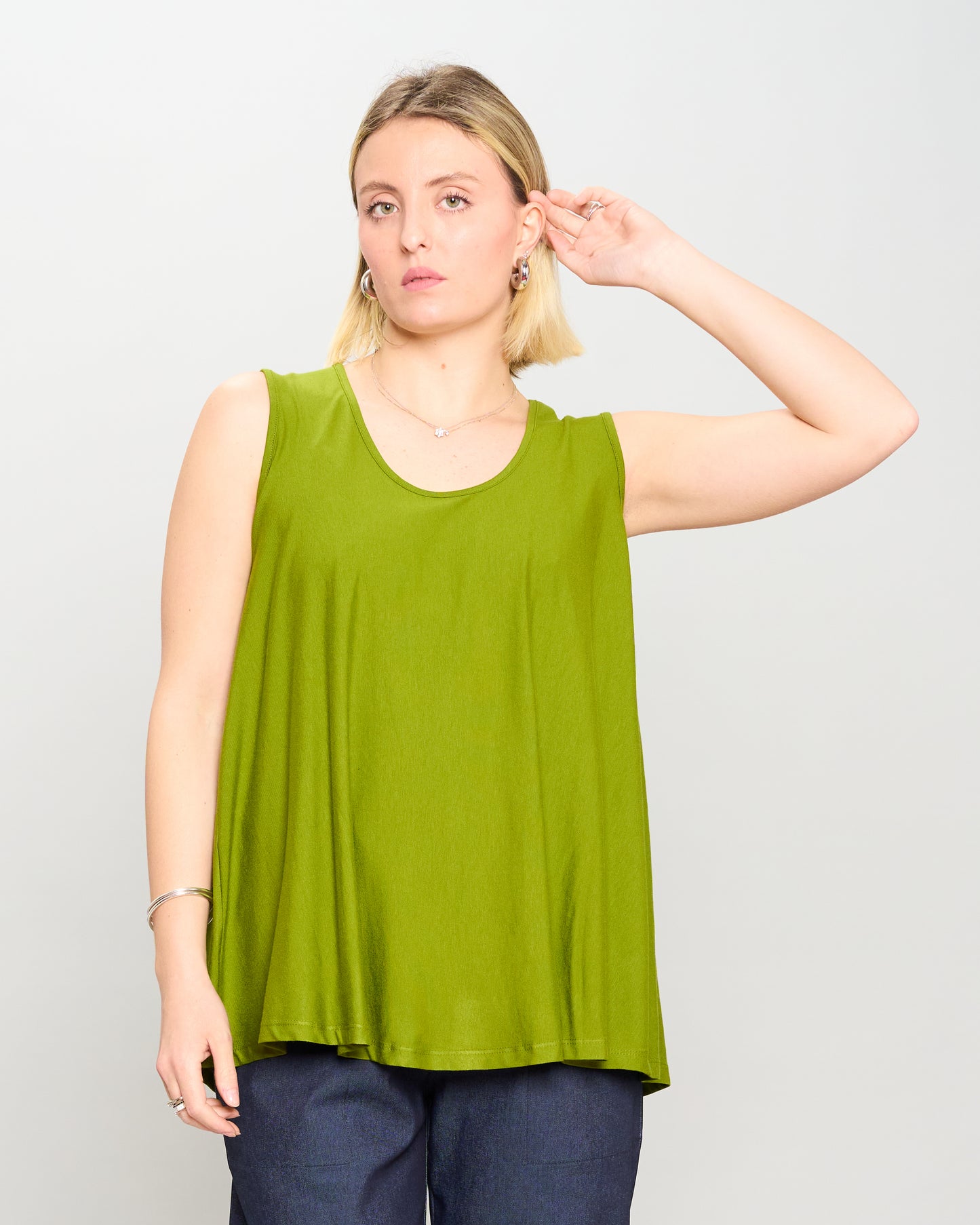Colored Viscose Flared Top