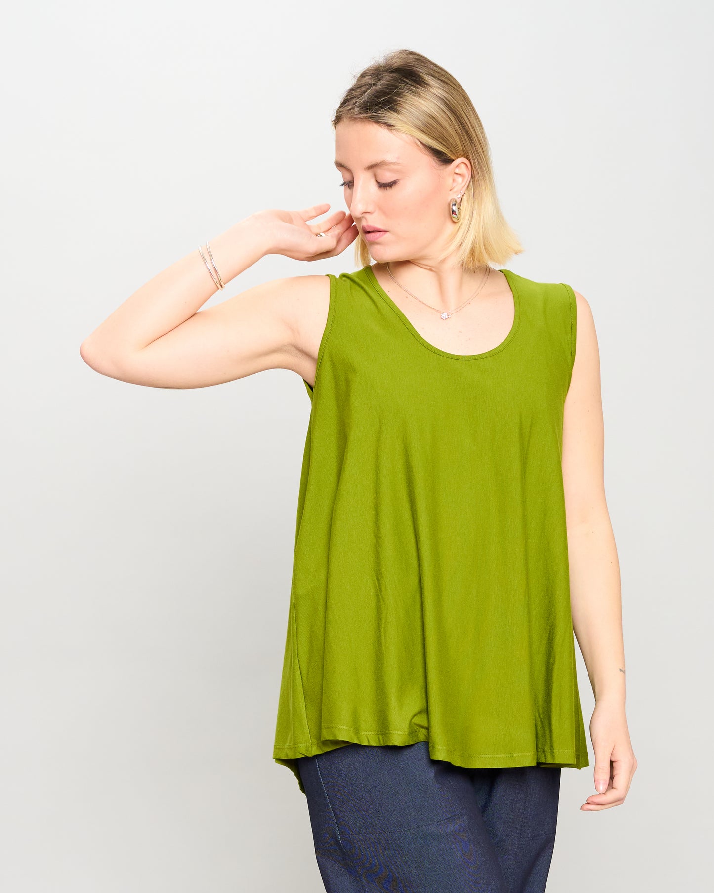 Colored Viscose Flared Top