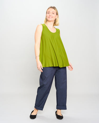 Colored Viscose Flared Top