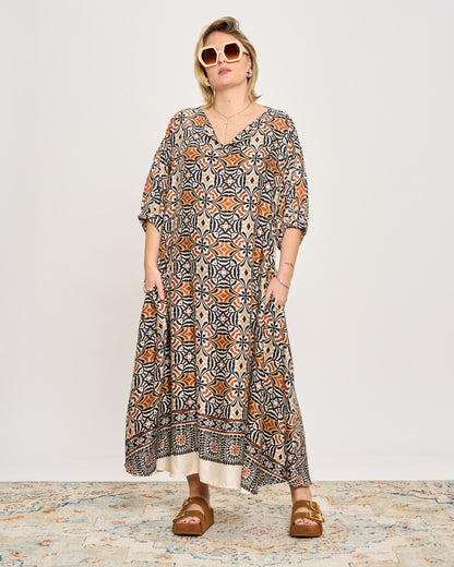 Trapeze Print Dress