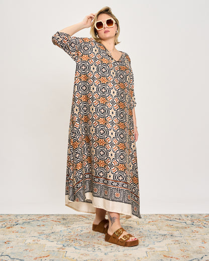 Trapeze Print Dress