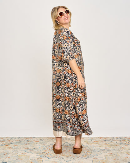 Trapeze Print Dress