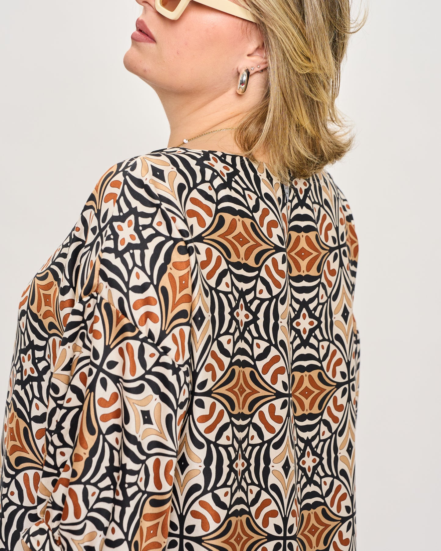 Trapeze Print Dress